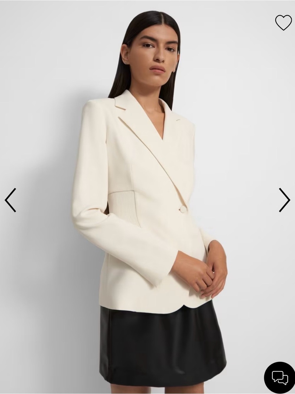 NEW Theory Ribbed-Waist Blazer in Admiral Crepe